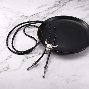 Stylish CASSIECA 4Pcs Handmade Bolo Ties for Everyone