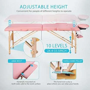 VIVOHOME Portable Massage Table for Spa & Home Use