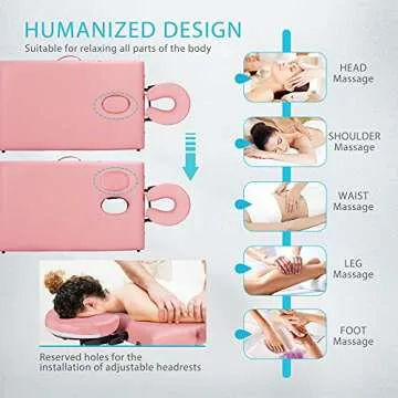 VIVOHOME Portable Massage Table for Spa & Home Use