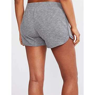 Motherhood Maternity Women's Maternity French Terry Underbelly Short, Heather Grey, Extra Large