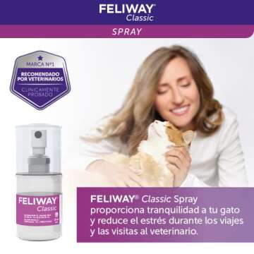 Feliway Spray (60ml) - Synthetic carming spray, Comforts & Reassures Cats in New Homes by William Hunter Equestrian