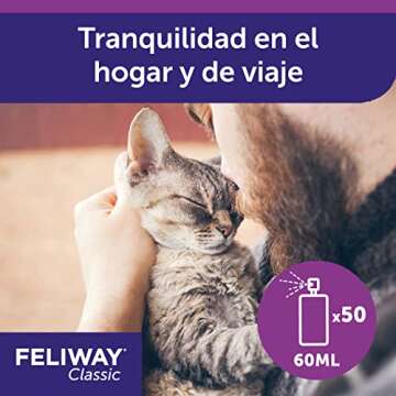 Feliway Spray (60ml) - Synthetic carming spray, Comforts & Reassures Cats in New Homes by William Hunter Equestrian