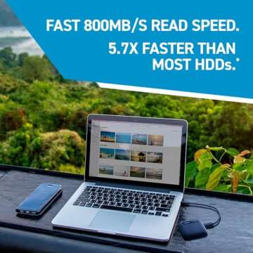 Crucial X6 1TB Portable SSD - Up to 800MB/s - PC and Mac - USB 3.2 USB-C External Solid State Drive ...