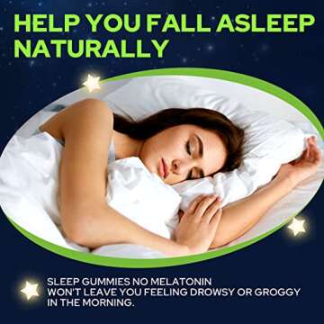 NEVISS Melatonin Free Sleep Aid Gummies for Adults
