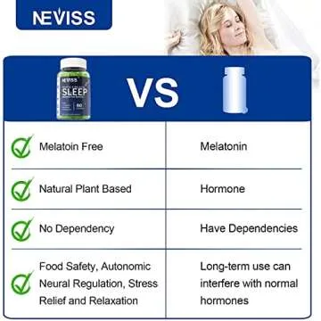 NEVISS Melatonin Free Sleep Aid Gummies for Adults
