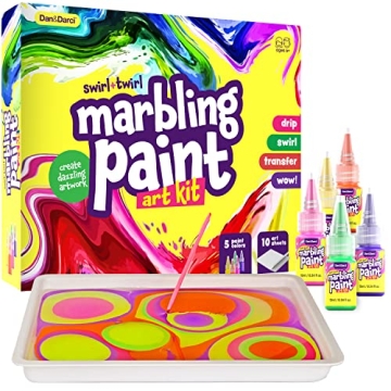 Marbling Paint Art Kit for Kids - Engaging Arts & Crafts Set for Ages 6-12