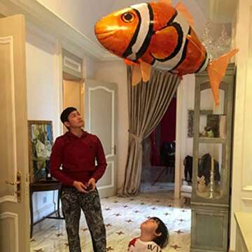 Remote Control Shark and Clownfish - Hovering Indoor Toys for Parties