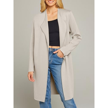 MEROKEETY Women's Long Sleeve Cardigan for All Seasons