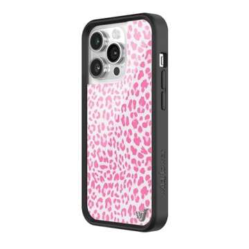 Wildflower Cases - Pink Meow Case, Compatible with Apple iPhone 14 Pro | Pink, White, Animal Print, ...