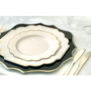Elegant Disposable Plates Set - 50 Pack for Parties