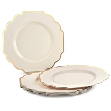 Elegant Disposable Plates Set - 50 Pack for Parties