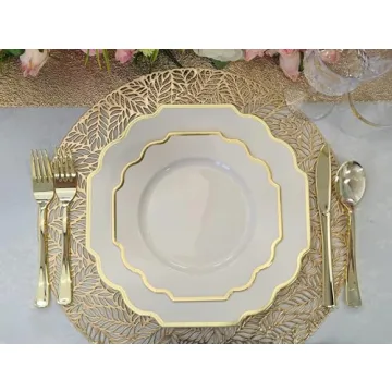 Elegant Disposable Plates Set - 50 Pack for Parties