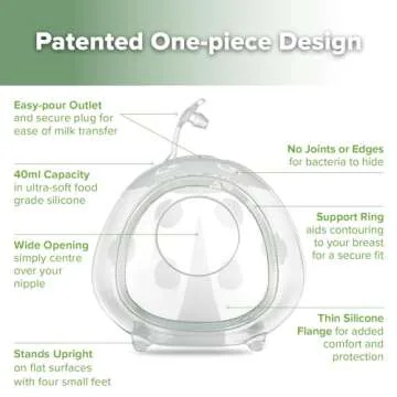 haakaa Ladybug Milk Collector Breast Milk Saver Breast Shell for Breastfeeding, Collect Breastmilk Leaks, Skin-Friendly and Easy to Wear (1.4oz/40ml,1PC)