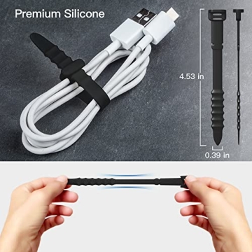 PZOZ Reusable Cable Zip Ties - Eco-Friendly Organizers