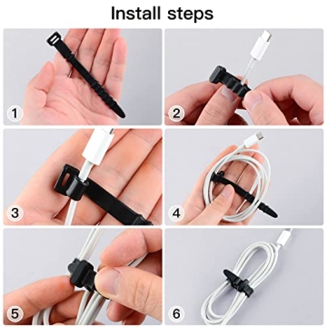 PZOZ Reusable Cable Zip Ties - Eco-Friendly Organizers