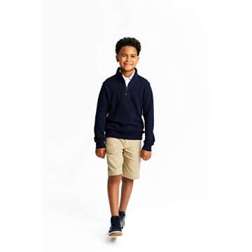 Performance Stretch Shorts for Boys in FT Khaki