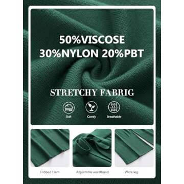 ANRABESS Womens 2 Piece Outfits Oversized Knit Sweater Set Wide Leg Pant Cozy Lounge Matching Pajama Sets 2024 Trendy Clothes Grass Small