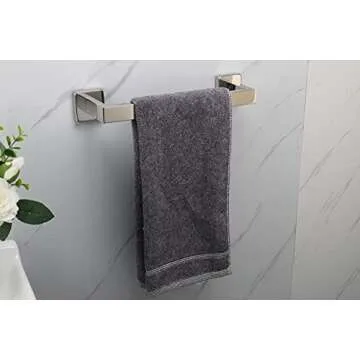 TocTen Bath Towel Rack - Square Base Thicken SUS304 Stainless Steel Towel Bar for Bathroom, Bathroom...