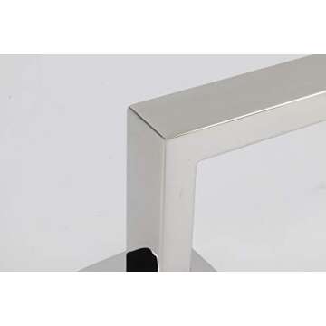 TocTen Bath Towel Rack - Square Base Thicken SUS304 Stainless Steel Towel Bar for Bathroom, Bathroom Accessories Towel Rod Heavy Duty Wall Mounted Towel Holder. (Chrome, 12)