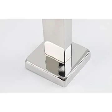 TocTen Bath Towel Rack - Square Base Thicken SUS304 Stainless Steel Towel Bar for Bathroom, Bathroom Accessories Towel Rod Heavy Duty Wall Mounted Towel Holder. (Chrome, 12)