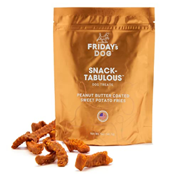 Friday's Dog Peanut Butter Coated Sweet Potato Fries | Great Source of Protein & Fiber | Healthy Sof...