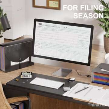 ThinkTex Accordion File Organizer, 12 Pockets Expanding File Folders, Portable Monthly Bill Receipt Organizer, Colorful Tabs, Letter/A4 Size for School, Home and Office, Classroom Must Haves