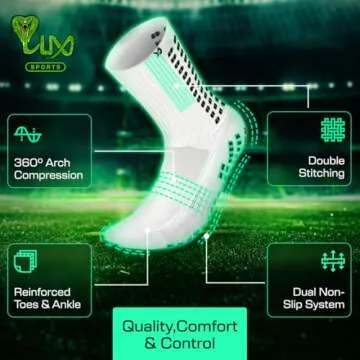 Lux Dual Grip Soccer Socks for Men and Women - Anti-Slip Performance