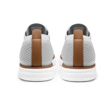 Bruno Marc Men's CoolFlex Breeze Mesh Sneakers Oxfords Lace-Up Lightweight Casual Walking Shoes,Size 14,01 Grey,Grand