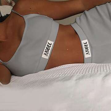 Nhicdns Summer Outfits for Women 2 Piece Sexy Ribbed Shorts Crop Tops Tracksuits Sets Y2K Clothing