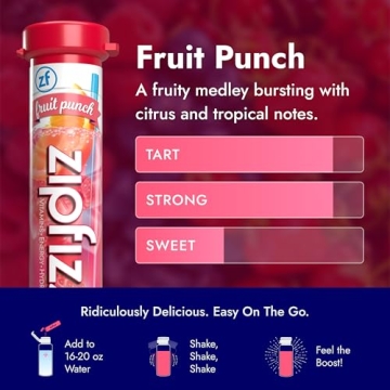 Zipfizz Energy Drink Powder - Fruit Punch 20 Pack