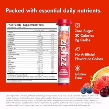 Zipfizz Energy Drink Powder - Fruit Punch 20 Pack