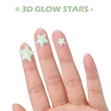 633 Glow in the Dark Stars Decals for Kids' Bedroom