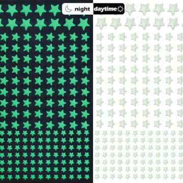 633 Glow in the Dark Stars Decals for Kids' Bedroom