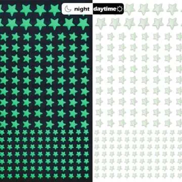 633 Glow in the Dark Stars Decals for Kids' Bedroom