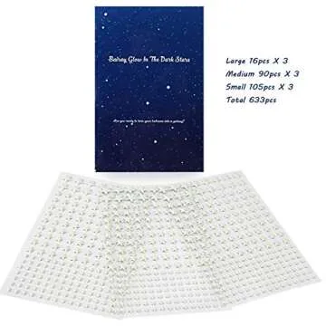 633 Glow in the Dark Stars Decals for Kids' Bedroom