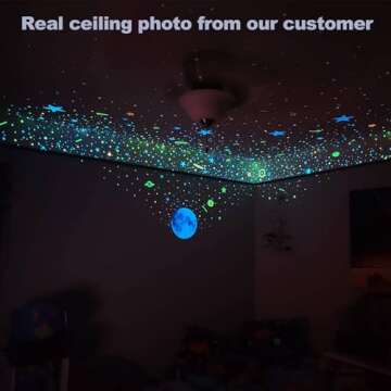 633 Glow in the Dark Stars Decals for Kids' Bedroom