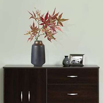 ZYAODECOR Artificial Maple Leaves Autumn Fall Foliage Leaves Decor Maple Stems Floral Picks for Christmas Thanksgiving Wreath Festival Home Kitchen Party Farmhouse Decoration