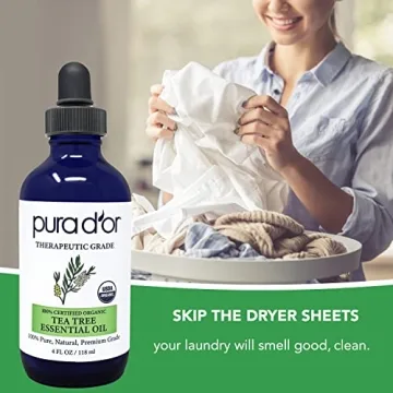 PURA D'OR Organic Tea Tree Essential Oil 4 Oz Pure & Natural