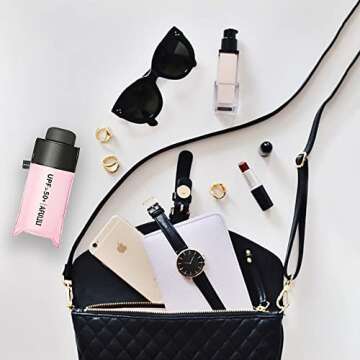 AFULILI Compact Lightweight Travel Umbrella for All Seasons