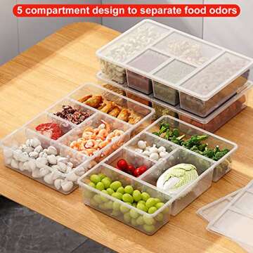 Taiuloo 2 Pack Divided Snack Tray - Ultimate Food Storage