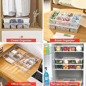 Taiuloo 2 Pack Divided Snack Tray - Ultimate Food Storage