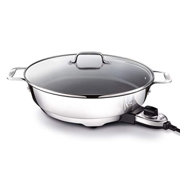 All-Clad 7 QT Stainless Steel Skillet - Nonstick, Dishwasher Safe, and Versatile for All Cooking Nee...