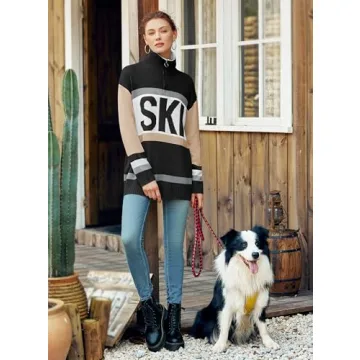 Yousify Women's Color Block Oversized Sweater for Winter