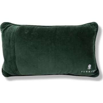 FURBISH Handmade Needlepoint Decorative Throw Pillow - Love That Journey - 9" x 15" - Small Embroidered Accent Pillow for Bed, Chair, Couch, Sofa - Aesthetic Preppy Home Decor