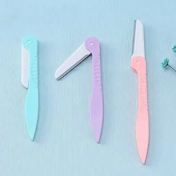 3 Pcs Foldable Eyebrow Razor and Face Razors for Women, Eyebrow Shapers Razors Shavers