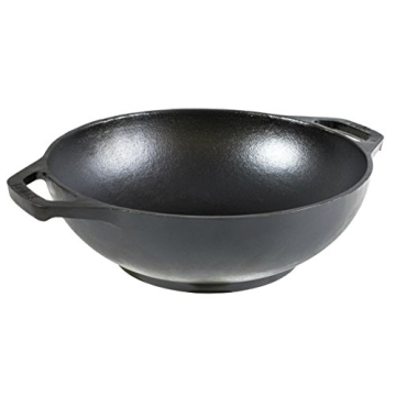 Lodge 9-Inch Cast Iron Mini Wok for Healthy Cooking
