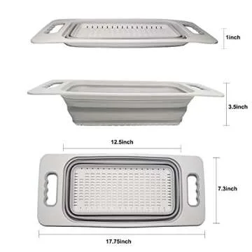 Collapsible Over-The-Sink Colander for Easy Kitchen Use