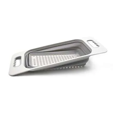 Collapsible Over-The-Sink Colander for Easy Kitchen Use