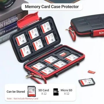 Kiorafoto Memory Card Case - Waterproof & Shockproof
