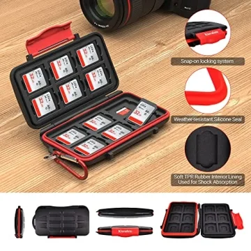 Kiorafoto Memory Card Case - Waterproof & Shockproof